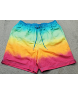 Men&#39;s Trunk Shorts Medium Multi Thermal Lined Swimwear Pockets Slit Draw... - $405.41 MXN