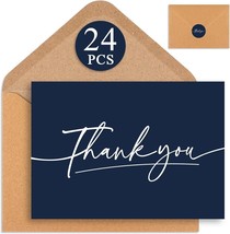 Thank You Cards With Envelopes 24 Pack, 4x6 Inch Thank You Cards Bulk Na... - $17.53 CAD