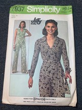 Simplicity Jiffy 7937 Womens Jumpsuit Sewing Pattern Size 10 1970s - £12.86 GBP