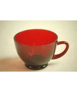 Old Vintage Anchor Hocking Royal Ruby Red Footed Punch Snack Tea Coffee ... - £6.99 GBP