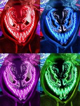 Halloween Mask - 4 Pack Light Up Led Scary Masks for Purge Costume Party Cosplay - £15.45 GBP