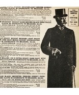 1900 Men&#39;s Overcoats w/Top Hat  Advertisement Victorian Sears Roebuck 5.... - $19.99