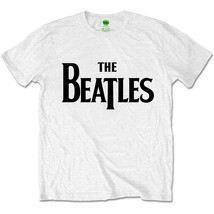 The Beatles White Drop T Logo Official Tee T-Shirt Mens Unisex - £25.20 GBP