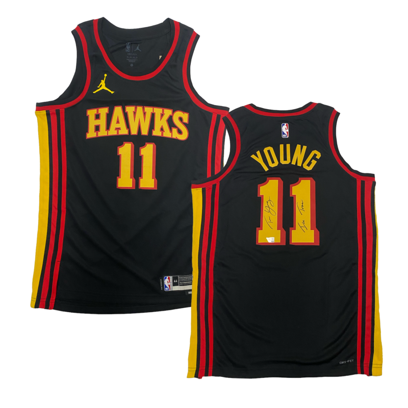 Trae Young Autographed &quot;Ice Trae&quot; Atlanta Hawks Nike Black Jersey Fanatics - $849.00