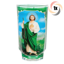 1x Cup Candle Saint Judas Design Glass Candle | Long Burntime | Fast Shipping - £12.80 GBP