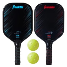 Franklin Sports 2 Player Pickleball Paddles + Balls Starter Set - (2) Jet - $49.83 CAD