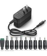 9V Power Supply DC 9V Power Cord 9V 2A Power Adapter with 10 Interchange... - £25.70 GBP
