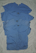 Lot of 4 Womens Cherokee Brand Blue Medical Scrubs Tops / Misc / X-Large... - $18.46