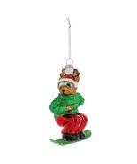 Ashland Reindeer Skiing Glass Ornament - $648.05 MXN