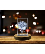LED Base included | Everlasting Blooms: 3D Engraved Crystal Wedding Bouquet - $25.99+