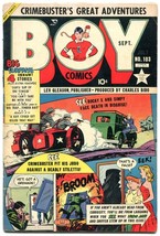 Boy Comics #103 1954- Motorcycle with sidecar cover- Golden Age VG/F - $69.84