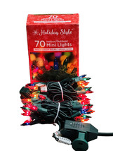 Mini Holiday Lights 70 Multi Colored Indoor/Outdoor Green Wire - $13.37