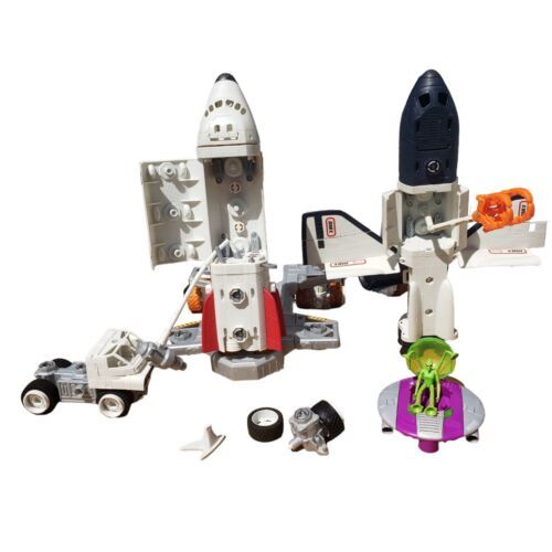 Vintage MBX Matchbox Mega Rig Shuttle Mission Play Set Space Alien Astronaut - £45.59 GBP