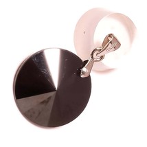 27.95 Carat Black Onyx Round Natural Gemstone 925Silver Overlay Handmade Pendant - £7.95 GBP