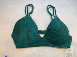 Women&#39;s Lightly Lined Shiny Ribbed Triangle Bikini Top - Shade &amp; Shore™ Size 34B - £3.89 GBP