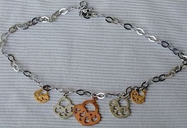Copper&amp;silver&amp; golden key holder necklace - $1,386.60 MXN