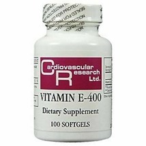 NEW Cardiovascular Research Vitamin E-400 Supplement 100 softgels - £10.44 GBP