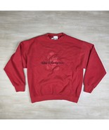Y2K Walt Disney World Mickey Mouse Sweatshirt Size Medium Red Embossed P... - $461.26 MXN