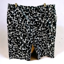 NEW DIRECTIONS LADIES BLACK WHITE CHINO STYLE FLAT FRONT POCKETS SHORTS ... - £26.95 GBP