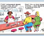 Comic Cowboy Just Wants a Cup of Coffee Bob Petley Chrome Postcard Q9 - $3.91