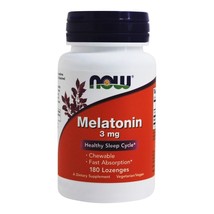 NOW Foods Melatonin Chewable Peppermint Flavor 3 mg., 180 LOuncesnges - $10.89