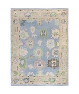 Blue Colorful Modern Hand Knotted High Quality Wool Oushak Turkish Ushak... - $330.00+