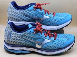 Mizuno Wave Rider Shoes Women&#39;s W7.5 Blue Athletic Running Sneakers VG - $26.99