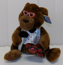 The Petting Zoo Love Me Tender Valentine&#39;s Singing Teddy Bear - £23.48 GBP