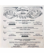 1953 Ringling Bros Barnum &amp; Bailey Program Schedule Advertisement Partia... - $42.08 CAD