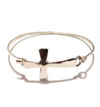 Hand Cross Bracelet, Sterling Silver, Genuine Chris Mathein Jewelry - $137.50