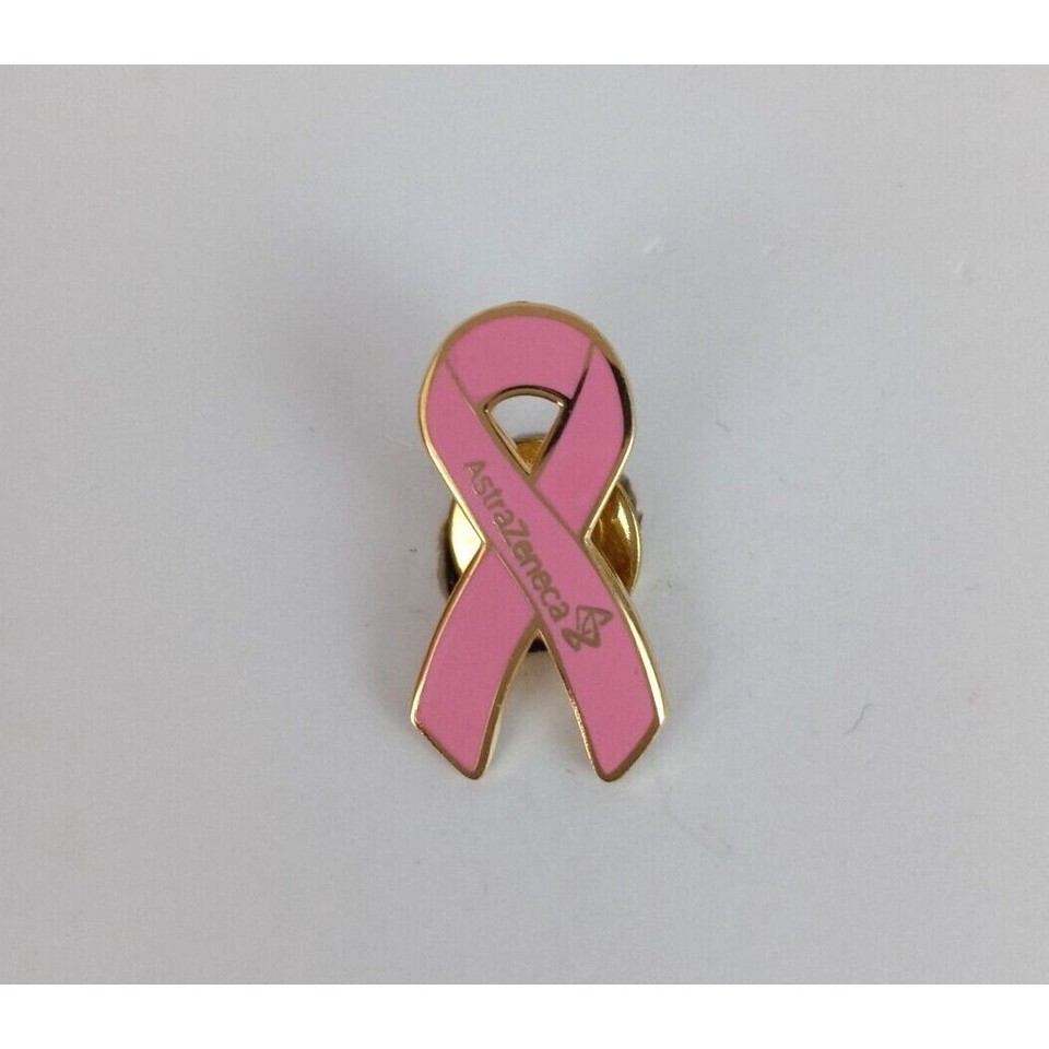 AstraZeneca Breast Cancer Awareness Ribbon Lapel Hat Pin