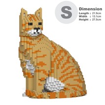 Orange Tabby Cats Sculptures (JEKCA Lego Brick) DIY Kit - £69.43 GBP