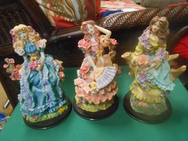 3 Beautiful Bisque Victorian  LADY Figures - £13.61 GBP