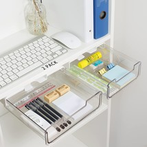 2 Pack Under Desk Drawer Slide Out - Ideal Under Desk, Large And Standard - £31.16 GBP