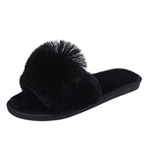 Winter New House Women Fluffy Slippers Tassel Hairball Ladies  Slippers Non-Slip - £19.62 GBP