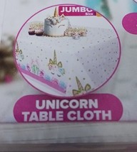2 Pack Unicorn Theme Birthday Party Tablecloth Table Cover for Kids, 54 ... - £7.41 GBP