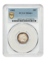 1905 10C PCGS MS66+ - $2,800.88