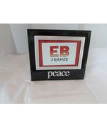 Beveled Black Glass Picture Frames 4 x 6&quot; Easel Back Silver &quot;Peace&quot;   New - €3,39 EUR