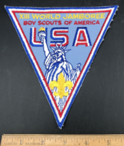 VTG 1971 Boy Scouts BSA 13th World Jamboree Triangular Patch 5.75&quot; x 6&quot; - £7.52 GBP