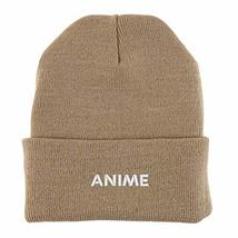 Trendy Apparel Shop Anime Embroidered Made in USA Cuff Folded Acylic Knit Winter - £11.95 GBP