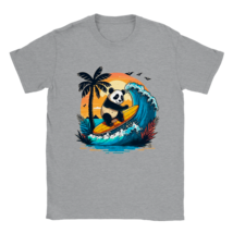 Surfer panda t shirt Kawaii tee shirt summer funny Cute Japanese Anime gift - £21.75 GBP+
