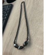 Natural Hematite Beads 176.0 Ct Black Gemstone Fashion Necklace - $250.05
