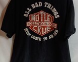 Motley Crue Final Tour T-shirt 2014 All Bad Things Must Come To An End 2XL - £15.65 GBP