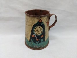 Vintage Tin Ohio Art Clock Pitcher Toy 2&quot; - £11.23 GBP