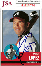 Javy Lopez signed 2001 Upper Deck Vintage Baseball On Card Auto #181- JSA #HH187 - £18.75 GBP