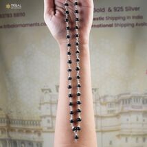 54 /108 beads karungali round beads mala 925 solid silver chain ch645 - $243.53+