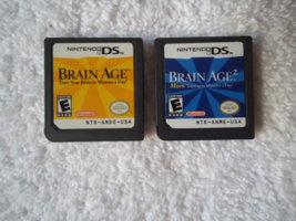 Lot Of 2 Nintendo DS Game Cartridges Brain Age &amp; Brain Age 2 - £11.72 GBP