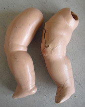 Vintage 1930s Pair of Composition Chubby Doll Bent Legs 7&quot; Long - £17.91 GBP