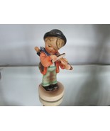 Vtg Napco Figurine The Fiddler #SH1A 5.5&quot; Boy Playing Violin - $145.03 MXN