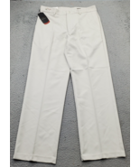 Greg Norman Golf Pants Men 30x30 White Performance Embroidered Logo Stra... - $29.41